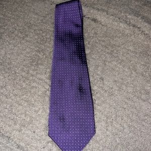 Men’s Polo Purple with white dots tie